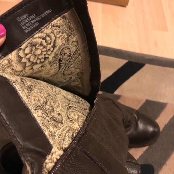 Report brown leather boots - Picture 3 of 6